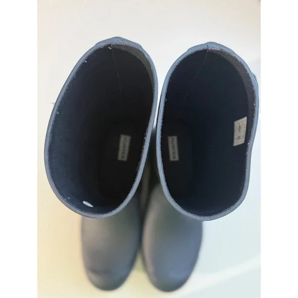 Hunter Women Original Short Matte Black Rain Boots WFS1000RMA Size US 10 UK 8 - Picture 3 of 11